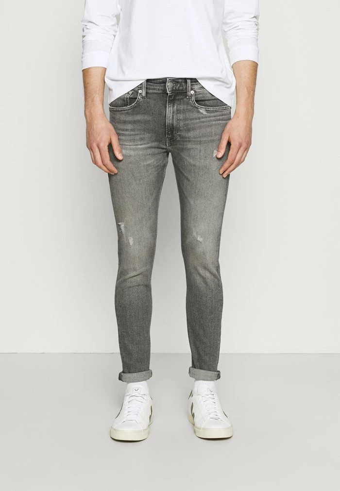 Calvin Klein Jeans SKINNY - Jean Slim - Grey 1 Calvin Klein Jeans SKINNY - Jean Slim - Grey