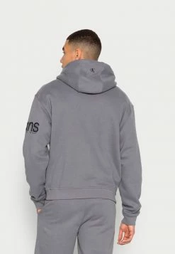 Calvin Klein Jeans VERTICAL BOLD INSTIT HOODIE - Sweatshirt - Fossil Grey -Calvin Klein Elegant Magasin fa98c4161c0d44f295c88f8e8f91d6c5