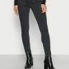 Calvin Klein Jeans HIGH RISE SUPER ANKLE - Jeans Skinny - Denim Black