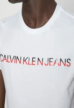 Calvin Klein Jeans MIXED INSTIT TECHNIQUE TEE - T-shirt Imprimé - Bright White -Calvin Klein Elegant Magasin fb789483e4d8409ab1c9893ffbf750b7