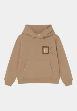 Calvin Klein Jeans MONOGRAM BLOCK LOGO HOODIE - Sweatshirt - Summer Stone