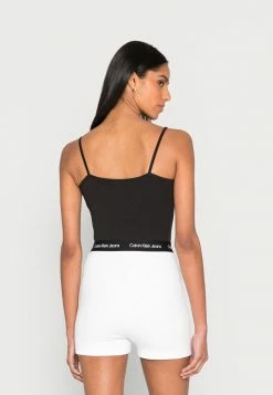 Calvin Klein Jeans LOGO TAPE STRAPPY - Débardeur - Black -Calvin Klein Elegant Magasin fd3bd2c6f10141e090d2c5a5870b765e