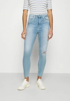 Calvin Klein Jeans HIGH RISE SUPER SKINNY ANKLE - Jeans Skinny - Blue