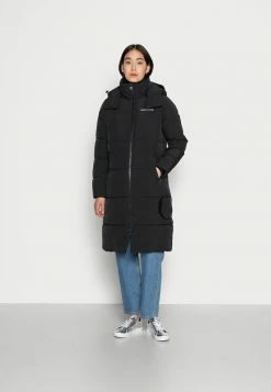 Calvin Klein Jeans SIDE LOGO LONG PUFFER JACKET - Veste D'hiver - Black