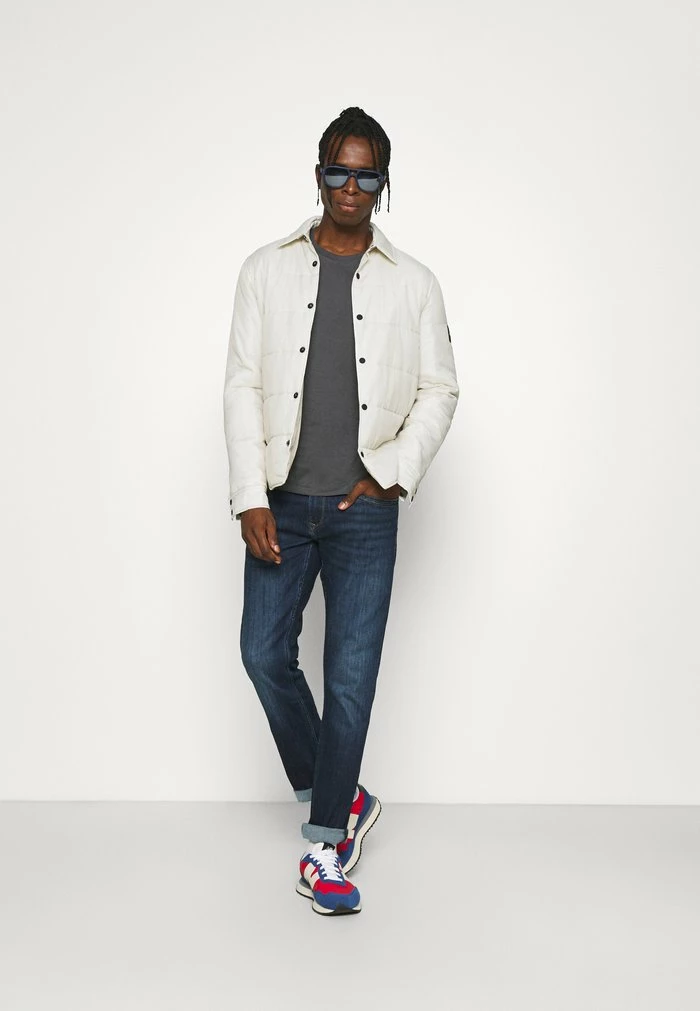 Calvin Klein Jeans 2 PACK - T-shirt Basique - Gray Pinstripe/bright White 1 Calvin Klein Jeans 2 PACK - T-shirt Basique - Gray Pinstripe/bright White