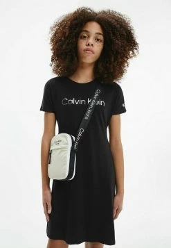 Calvin Klein Jeans METALLIC LOGO - Robe De Jour - Ck Black